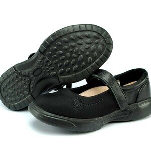APIS MT. EMEY 9205-L BLACK LYCRA WOMEN'S MARY JANE SHOES SIZE 10 XW (5E) NEW
